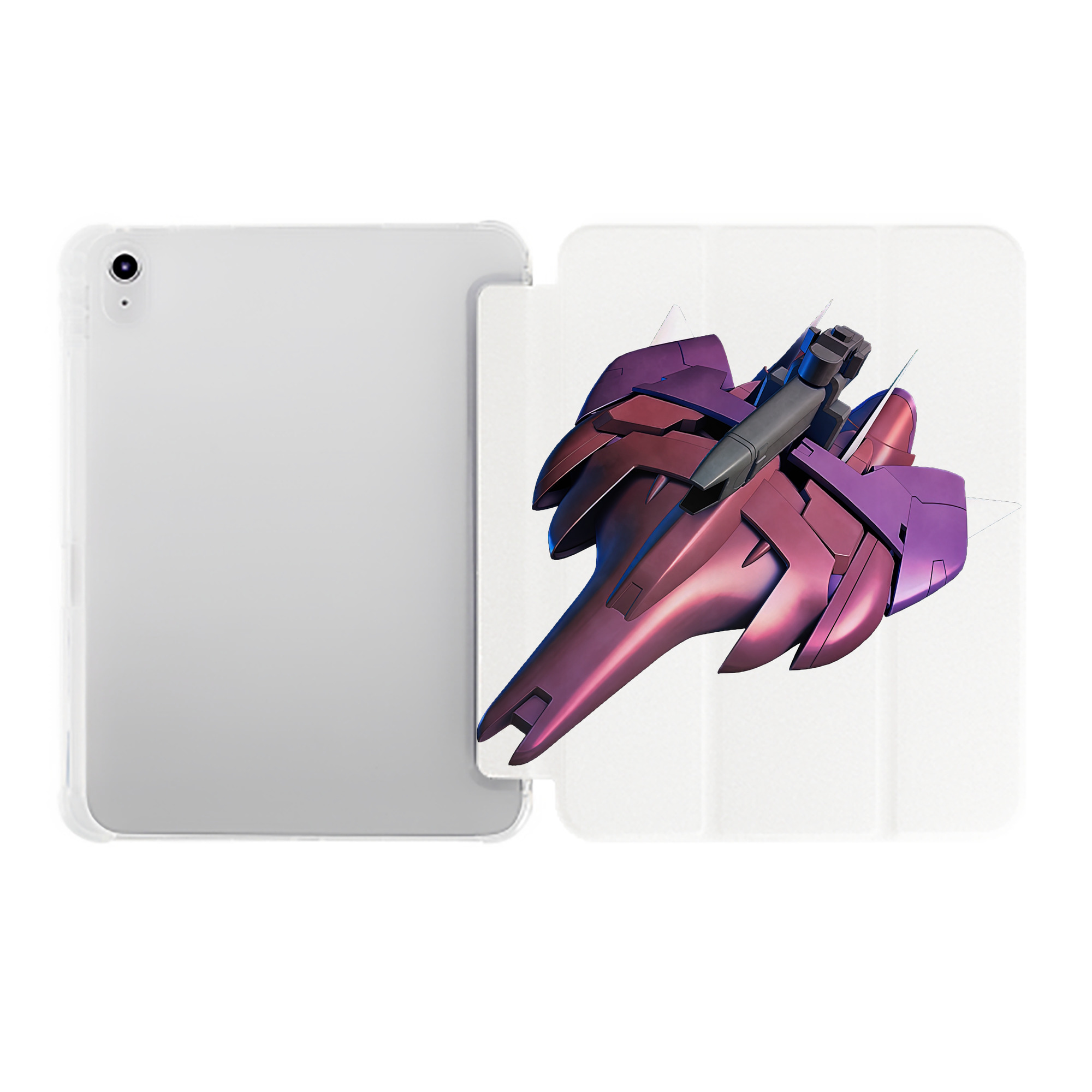 （画像用） 機動戦士ガンダム Mobile Suit Gundam IPad ケース ペン収納付き 三つ折りスタンド PUレザー×シリコン 対応機種9.5/10.5/10.9インチ